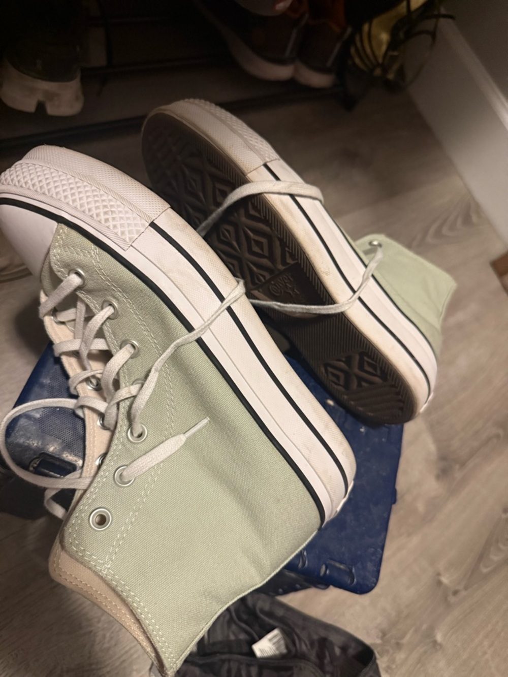 Converse High-Top Sneakers in Light Green